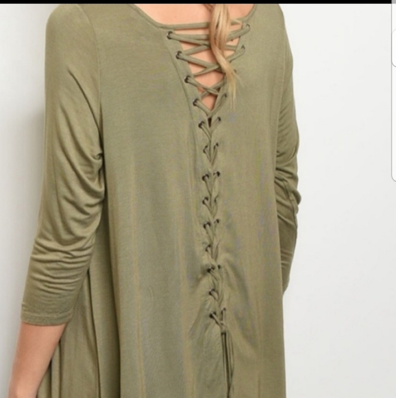 Cargo Lace Up Back Top - Picture 4 of 4